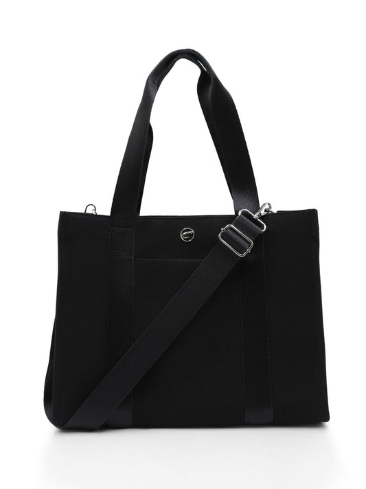 Soho Canvas Black Tote Bag-B316D
